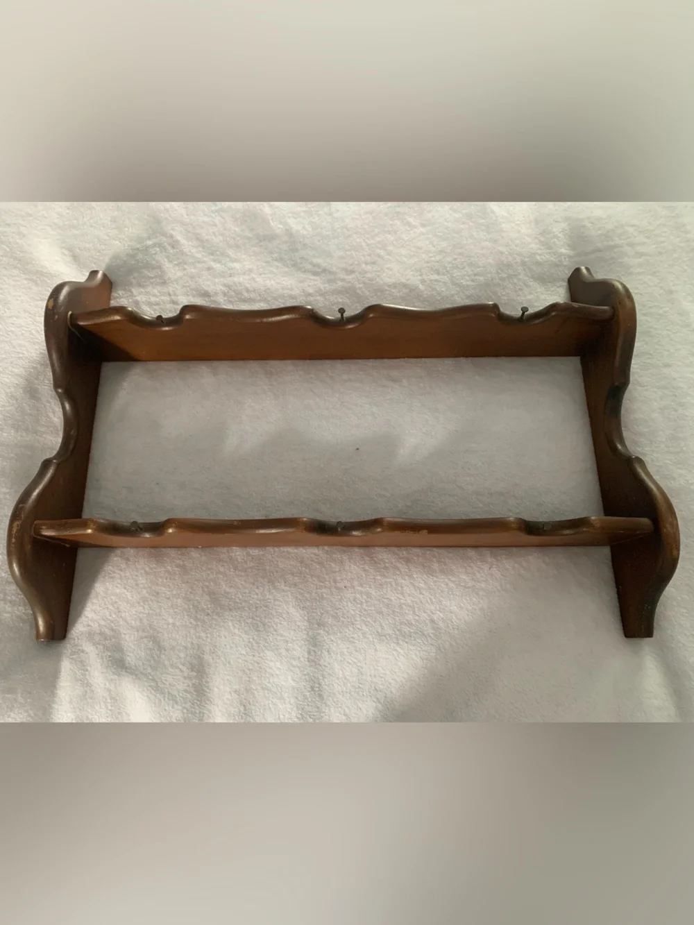 Vintage Wooden Teacup & Saucer Wall Display Shelf MCM Country Cottagecore Retro